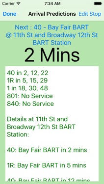 Bus Stop countdown